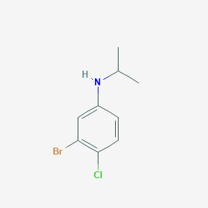 molecular formula C9H11BrClN B13252825 3-bromo-4-chloro-N-(propan-2-yl)aniline 