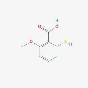 molecular formula C8H8O3S B13252829 2-Mercapto-6-methoxybenzoic acid 