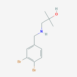 1-{[(3,4-Dibromophenyl)methyl]amino}-2-methylpropan-2-ol