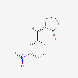 molecular formula C12H11NO3 B13252838 (2Z)-2-[(3-nitrophenyl)methylidene]cyclopentan-1-one 