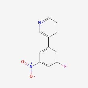 molecular formula C11H7FN2O2 B13252858 3-(3-Fluoro-5-nitrophenyl)pyridine 