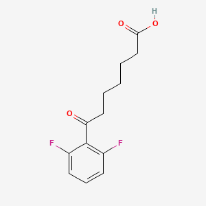 molecular formula C13H14F2O3 B1325286 7-(2,6-Difluorophenyl)-7-oxoheptanoic acid CAS No. 898766-49-9