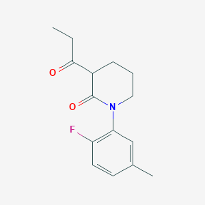 1-(2-Fluoro-5-methylphenyl)-3-propanoylpiperidin-2-one