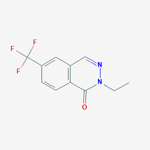 molecular formula C11H9F3N2O B13252866 2-Ethyl-6-(trifluoromethyl)-1,2-dihydrophthalazin-1-one 