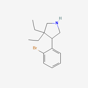 4-(2-Bromophenyl)-3,3-diethylpyrrolidine