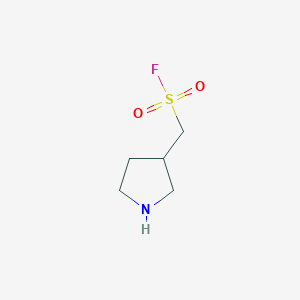 molecular formula C5H10FNO2S B13252876 (Pyrrolidin-3-yl)methanesulfonyl fluoride 