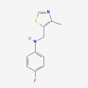 4-fluoro-N-[(4-methyl-1,3-thiazol-5-yl)methyl]aniline