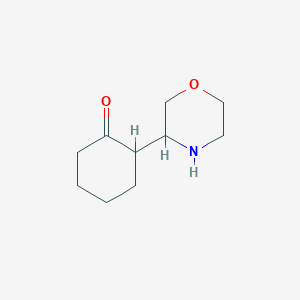 molecular formula C10H17NO2 B13252905 2-(Morpholin-3-yl)cyclohexan-1-one 