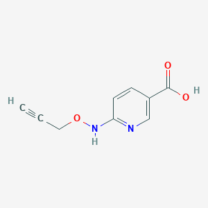 molecular formula C9H8N2O3 B13252917 6-[(Prop-2-yn-1-yloxy)amino]pyridine-3-carboxylic acid 