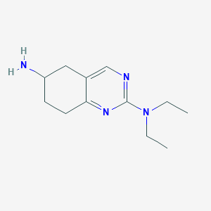 molecular formula C12H20N4 B13252924 N2,N2-Diethyl-5,6,7,8-tetrahydroquinazoline-2,6-diamine 