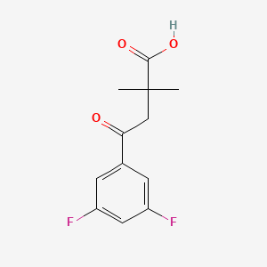 molecular formula C12H12F2O3 B1325294 4-(3,5-Difluorophenyl)-2,2-dimethyl-4-oxobutyric acid CAS No. 898766-68-2