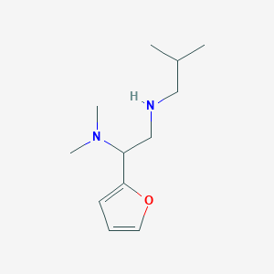 molecular formula C12H22N2O B13252948 [2-(Dimethylamino)-2-(furan-2-yl)ethyl](2-methylpropyl)amine 