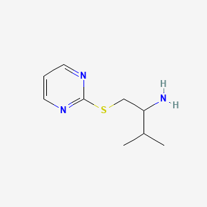 2-[(2-Amino-3-methylbutyl)sulfanyl]pyrimidine