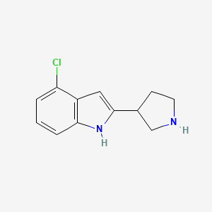 4-Chloro-2-(pyrrolidin-3-yl)-1H-indole