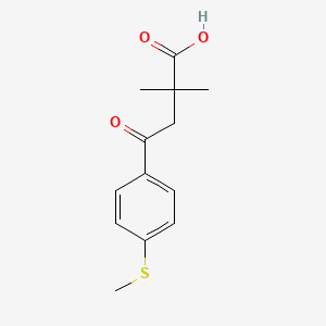 molecular formula C13H16O3S B1325298 2,2-Dimethyl-4-oxo-4-(4-thiomethylphenyl)butryic acid CAS No. 898766-73-9