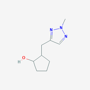 molecular formula C9H15N3O B13253016 2-[(2-Methyl-2H-1,2,3-triazol-4-yl)methyl]cyclopentan-1-ol 