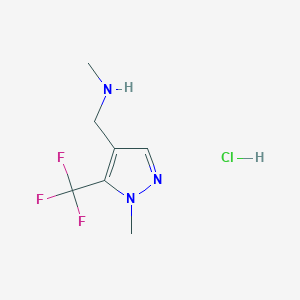 methyl({[1-methyl-5-(trifluoromethyl)-1H-pyrazol-4-yl]methyl})amine hydrochloride