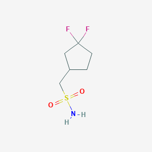 molecular formula C6H11F2NO2S B13253091 (3,3-Difluorocyclopentyl)methanesulfonamide 