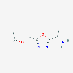 1-{5-[(Propan-2-yloxy)methyl]-1,3,4-oxadiazol-2-yl}ethan-1-amine