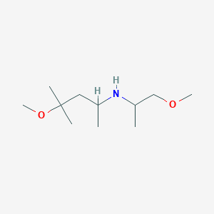 molecular formula C11H25NO2 B13253106 (4-Methoxy-4-methylpentan-2-yl)(1-methoxypropan-2-yl)amine 