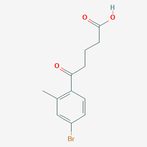 molecular formula C12H13BrO3 B1325311 5-(4-Bromo-2-methylphenyl)-5-oxovaleric acid CAS No. 898767-31-2