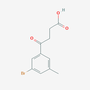molecular formula C11H11BrO3 B1325312 4-(3-溴-5-甲基苯基)-4-氧代丁酸 CAS No. 898767-43-6