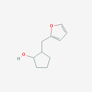 molecular formula C10H14O2 B13253123 2-(Furan-2-ylmethyl)cyclopentan-1-ol 