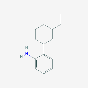 molecular formula C14H21N B13253137 2-(3-Ethylcyclohexyl)aniline 