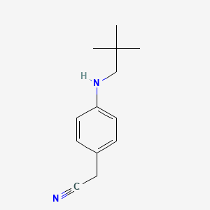 molecular formula C13H18N2 B13253166 2-{4-[(2,2-Dimethylpropyl)amino]phenyl}acetonitrile 