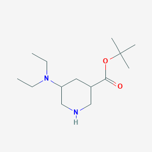 molecular formula C14H28N2O2 B13253172 tert-Butyl 5-(diethylamino)piperidine-3-carboxylate 