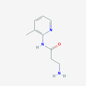 molecular formula C9H13N3O B13253175 3-amino-N-(3-methylpyridin-2-yl)propanamide 