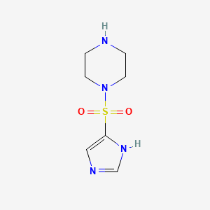 molecular formula C7H12N4O2S B13253199 1-(1H-imidazole-4-sulfonyl)piperazine 