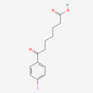 molecular formula C13H15IO3 B1325322 7-(4-碘苯基)-7-氧代庚酸 CAS No. 49618-09-9