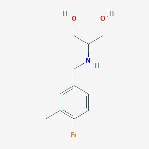 2-{[(4-Bromo-3-methylphenyl)methyl]amino}propane-1,3-diol