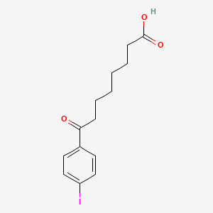 molecular formula C14H17IO3 B1325323 8-(4-Iodophenyl)-8-oxooctanoic acid CAS No. 898790-98-2