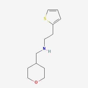 molecular formula C12H19NOS B13253277 (Oxan-4-ylmethyl)[2-(thiophen-2-yl)ethyl]amine 