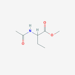 molecular formula C7H13NO3 B13253336 Methyl 2-acetamidobutanoate CAS No. 3619-01-0