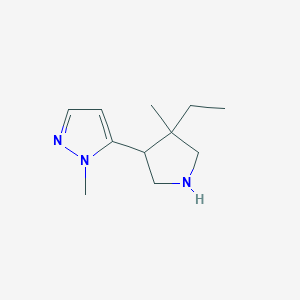 5-(4-Ethyl-4-methylpyrrolidin-3-yl)-1-methyl-1H-pyrazole