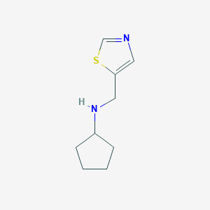 molecular formula C9H14N2S B13253374 n-(Thiazol-5-ylmethyl)cyclopentanamine 