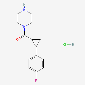 1-([2-(4-Fluorophenyl)cyclopropyl]carbonyl)piperazine hydrochloride