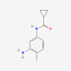 molecular formula C11H14N2O B1325340 N-(3-氨基-4-甲基苯基)环丙烷甲酰胺 CAS No. 1016721-13-3