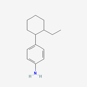 molecular formula C14H21N B13253433 4-(2-Ethylcyclohexyl)aniline 