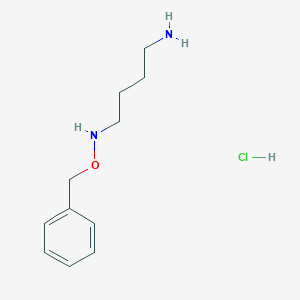 molecular formula C11H19ClN2O B13253435 (4-Aminobutyl)(benzyloxy)amine hydrochloride 