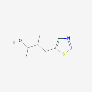 molecular formula C8H13NOS B13253450 3-Methyl-4-(1,3-thiazol-5-yl)butan-2-ol 