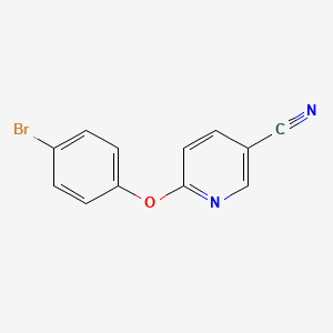 molecular formula C12H7BrN2O B1325346 6-(4-溴苯氧基)烟腈 CAS No. 1016772-13-6
