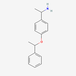 1-[4-(1-Phenylethoxy)phenyl]ethan-1-amine