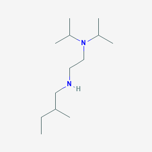 molecular formula C13H30N2 B13253511 {2-[Bis(propan-2-yl)amino]ethyl}(2-methylbutyl)amine 