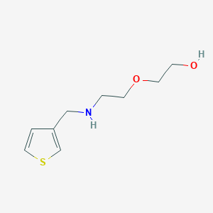 molecular formula C9H15NO2S B13253533 2-(2-((Thiophen-3-ylmethyl)amino)ethoxy)ethan-1-ol 