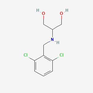 molecular formula C10H13Cl2NO2 B13253534 2-{[(2,6-Dichlorophenyl)methyl]amino}propane-1,3-diol 