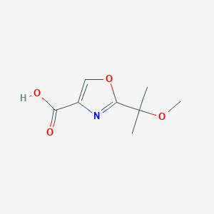 molecular formula C8H11NO4 B13253553 2-(2-Methoxypropan-2-yl)-1,3-oxazole-4-carboxylic acid 